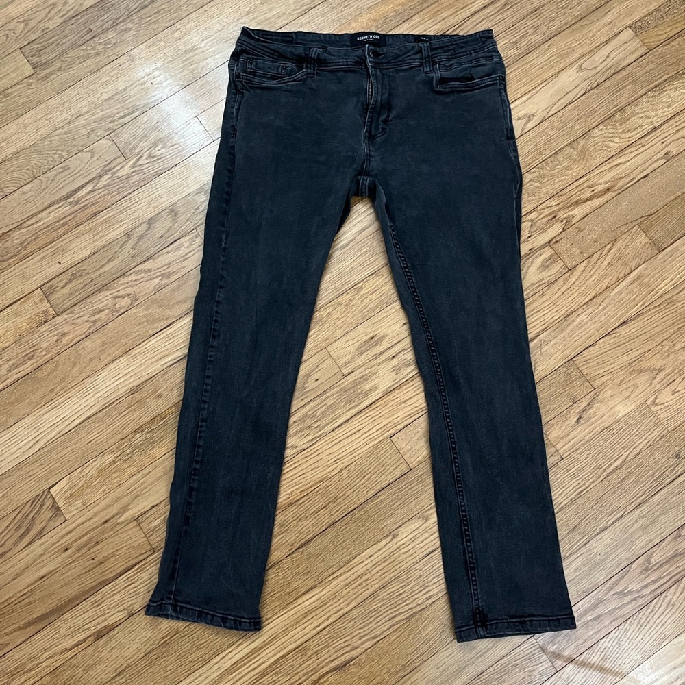 Kenneth Cole Men's Dark Gray Skinny Jeans